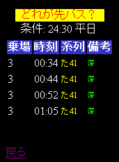 例:午前0時半結果
